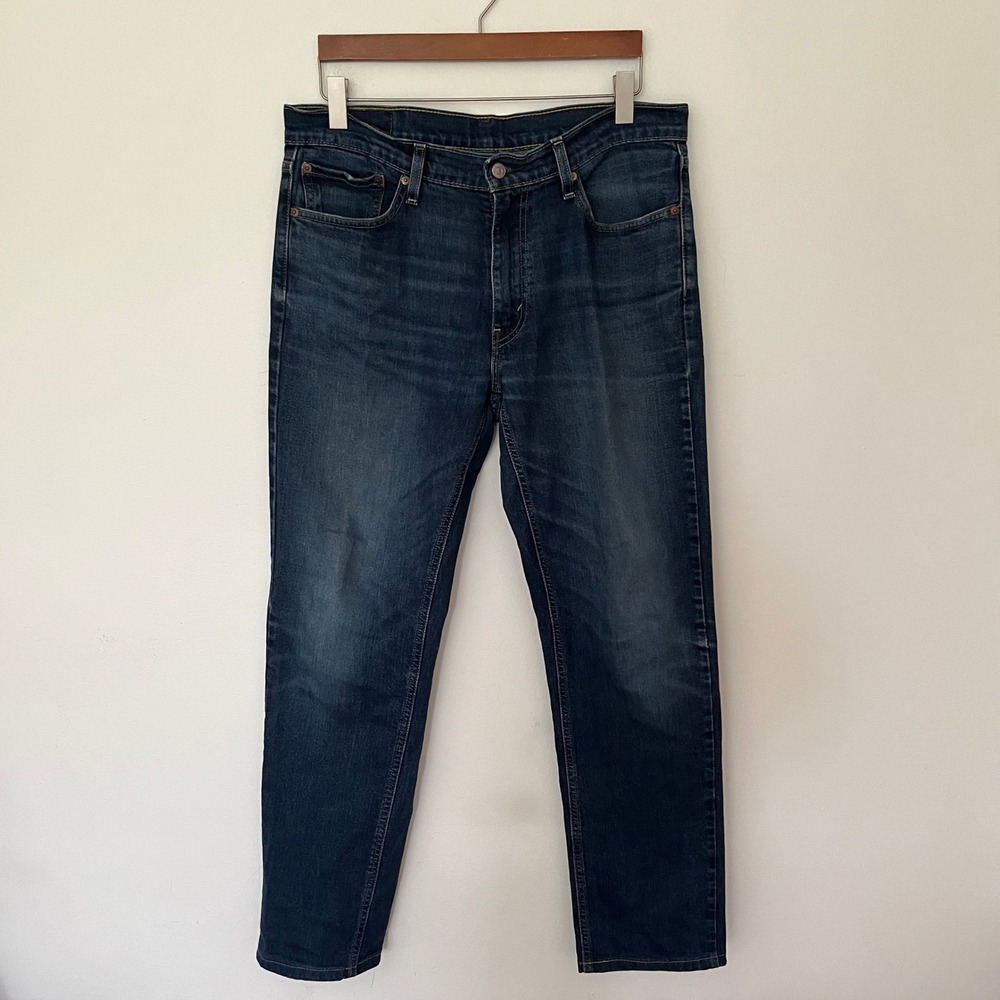 Levis 541 Athletic Taper Mens Jeans Dark Wash Denim 33x34 Blue Tapered Leg